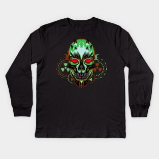 skull mask face Kids Long Sleeve T-Shirt